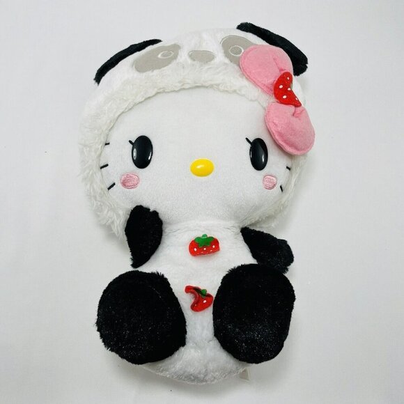 Sanrio Other - Japanese Original Sanrio Hello Kitty Panda Plush Toy Costume Strawberry Kawaii